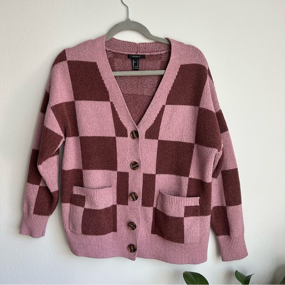 Forever‎ 21 Checkered Cardigan